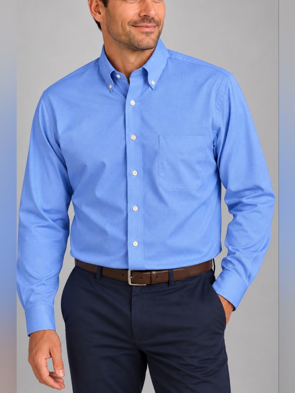 Lauren Ralph Lauren Stretch Oxford Button-Down Shirt XL 17½ 34/35 Regular Fit